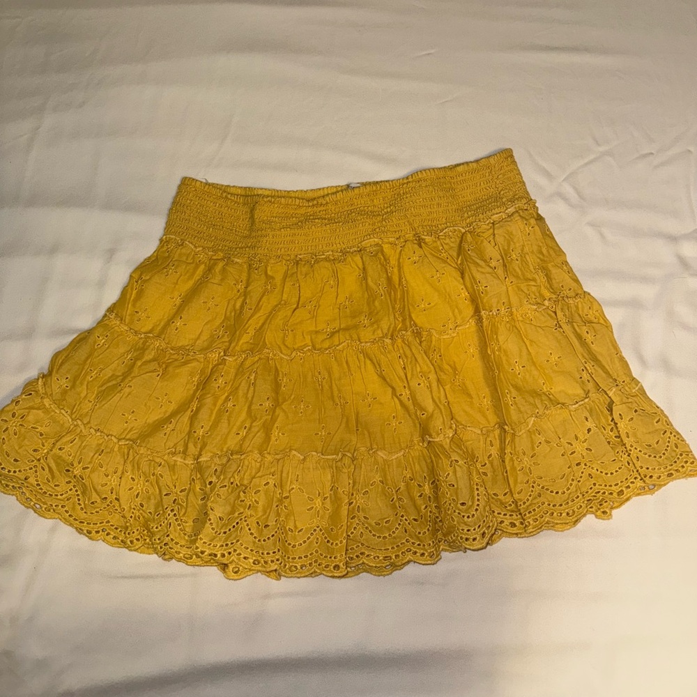 American Eagle Outfitters Yellow Mini Skirt